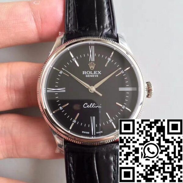 1 105 Rolex Cellini 50509 MKS Factory Cadran Noir 1:1 Meilleure Édition Suisse ETA3132