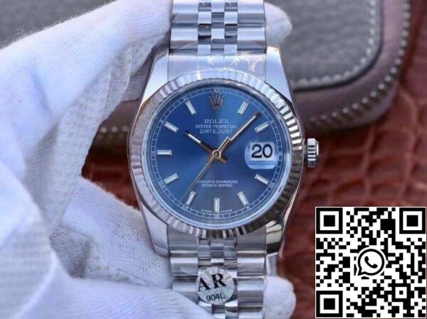 1 107 9dce5ca5 c47b 411b a198 9604e510ca44 Rolex Datejust 36mm M126334-0002 AR Fabriek 1:1 Beste Editie Zwitserse ETA3135 Blauwe Wijzerplaat