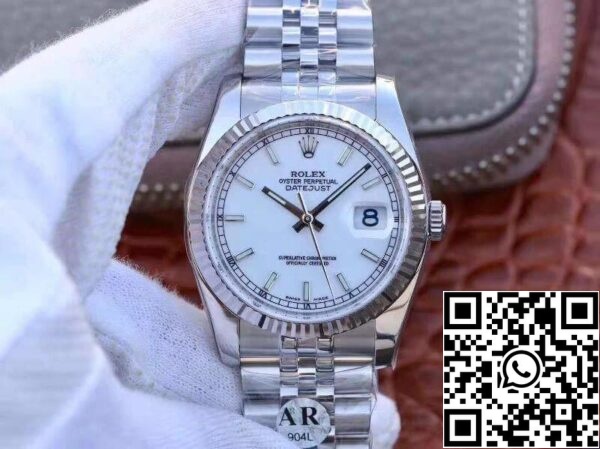 1 108 dde1b177 c154 4315 be46 2748e4a6dcdc Rolex Datejust 36mm 116234 AR Factory 1:1 Best Edition Swiss ETA3135 Weißes Zifferblatt