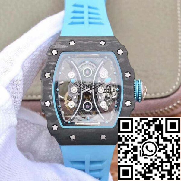 1 110 Richard Mille RM53-01 1:1 Best Edition JB Factory Black Carbon Swiss Tourbillon Movement