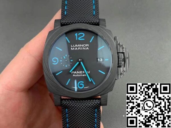 1 111 aa775257 8102 4831 b775 030fd00bc500 Panerai Luminor PAM01661 1:1 Mejor Edición VS Fábrica Negro Carbono Suizo P9010