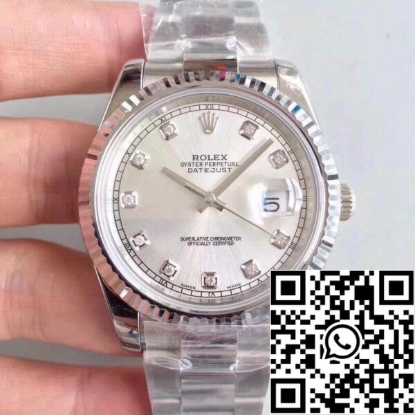 1 115 38e1c855 6bfa 45aa a1ed 098e24bba737 Rolex Datejust II 116334-0009 EW Factory 1:1 Best Edition Swiss ETA2836 Silver Dial Diamond Marker