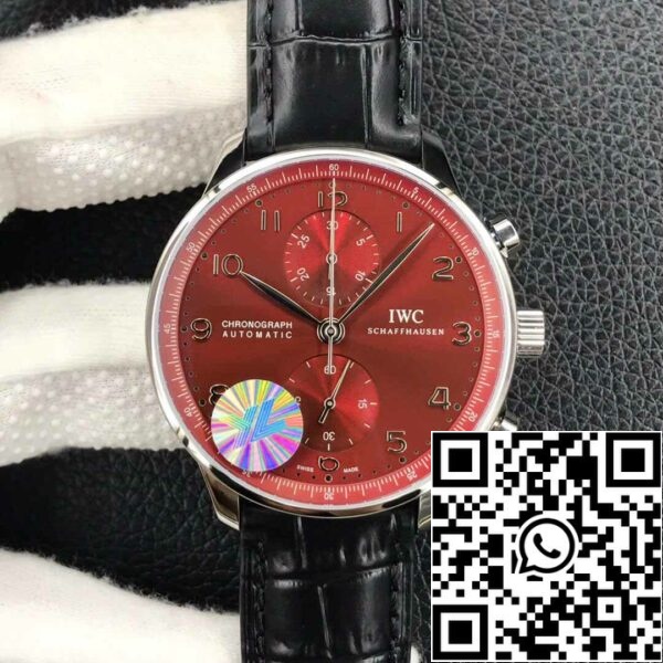 1 116 a5a413d1 6385 4a49 927e cdaa427fefe3 IWC Portugieser Chronograph IW371616 1:1 Best Edition YL Factory Burgundy Red Dial 1:1 Best Edition YL Factory Burgundy Red Dial