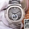 1 117 Patek Philippe Nautilus 5726/1A-001 1:1 Melhor Edição PF Fábrica Mostrador Cinza Suíço ETA324