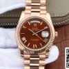 1 120 Rolex Day-Date 40mm 228235 EW Fabriek 1:1 Beste Editie Zwitserse ETA3255 Bruine Wijzerplaat