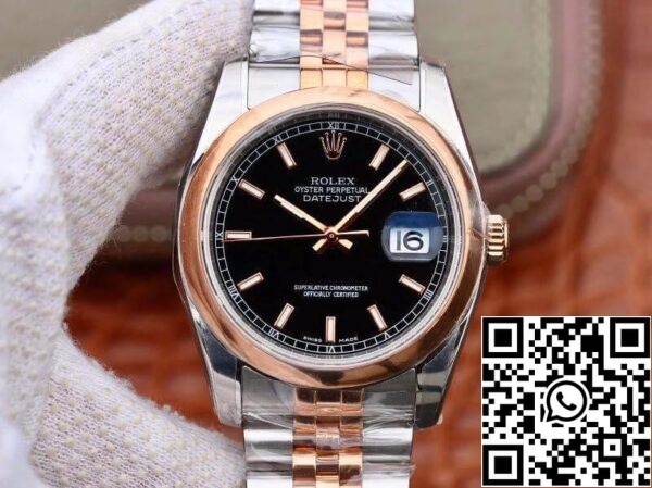 1 127 Rolex Datejust 36MM 126231 AR Εργοστάσιο Ανδρικά ρολόγια 1:1 Best Edition Swiss ETA3135 Μαύρο καντράν