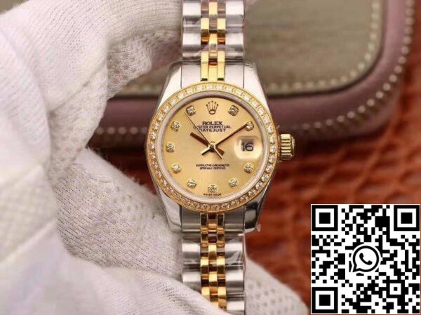 1 128 ebdbd384 1c2f 4b11 9611 a393b54ee123 Rolex Lady Datejust 28MM 1:1 Best Edition Movimento svizzero NH05 Placcatura Quadrante oro 18K