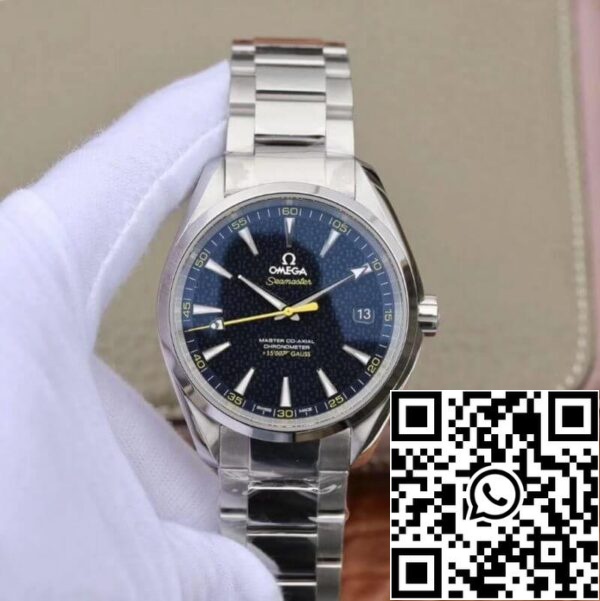 1 129 6263e6bf 4ba0 4765 8331 be82b3f99360 Omega Seamaster Aqua Terra 231.10.42.21.03.004 150M "James Bond" rozsdamentes acél 1:1 Best Edition rozsdamentes acél szíjjal svájci ETA8500 Kék textúrájú számlap