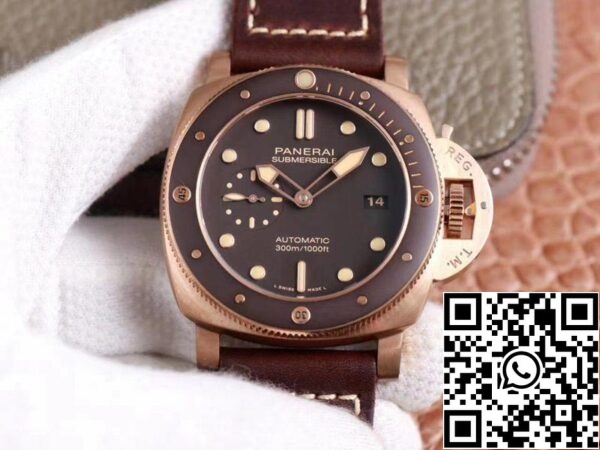 1 143 af6c6ab2 5e93 422a b3cf 2a99b684385f Panerai Merülő PAM00968 1:1 Best Edition VS Factory Barna számlapos svájci P9010