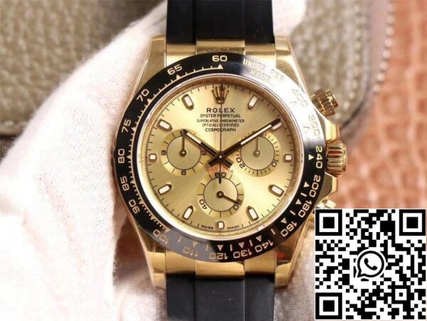 1 153 Rolex Daytona M116518LN-0042 1:1 Najboljša izdaja Noob Factory Champagne Dial Swiss ETA4130