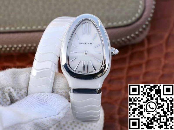 1 154 Bvlgari Srpenti Spiga 102613 1:1 Best Edition BV Factory Silver steel Swiss Quartz Movement