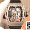 1 16 e1f38aec f45c 491e bf4e d42f9a36d7ee Richard Mille RM052 1: 1 Най-доброто издание ZF Factory Silver Skull Dial Swiss Movement