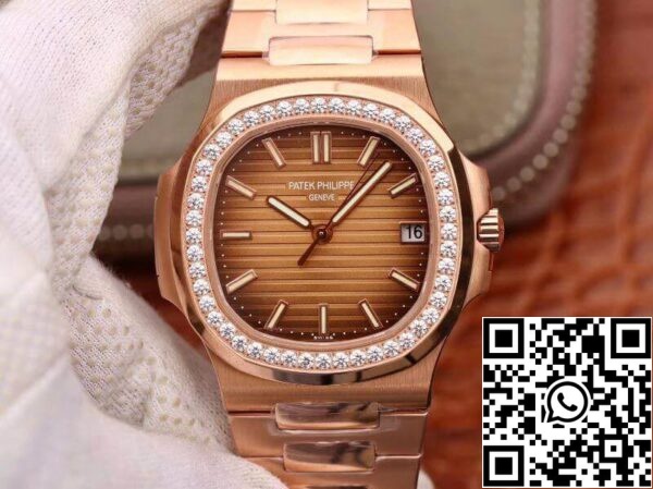 1 177 Patek Philippe Nautilus 5711 PF tovarne V2 Moški ure 1: 1 Najboljša izdaja švicarski ETA324 Rose zlato številčnico