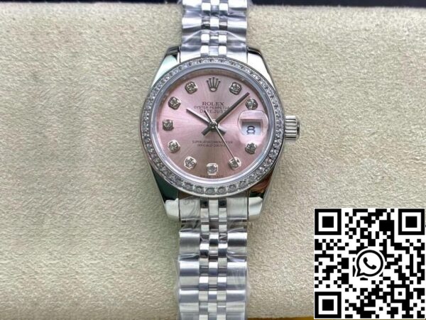 1 18 Rolex Datejust M279384RBR-0003 28MM 1:1 Best Edition BP Factory rózsaszín számlap