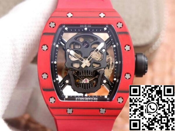 1 189 Richard Mille RM052-01 1:1 Best Edition JB Factory Red Ceramic Swiss Tourbillon