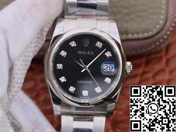 1 189 75624623 74b7 45cf b7ee fd34c6918878 Rolex DateJust 116200 DJ Factory 1:1 Best Edition Zwitserse ETA2836 Zwarte Computer Dial