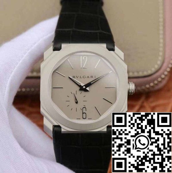 1 1 83cde56e 54ff 4c34 b776 465cae4b9c87 Bvlgari Octo Finissimo Extra Thin Automatic 103035 Herenhorloge 1:1 Best Edition Swiss BVL193 Zwart Leren Bandje