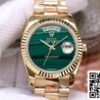 1 20 Rolex Day Date President 18238 1:1 Най-добро издание Малахит Зелен циферблат Швейцарски механизъм