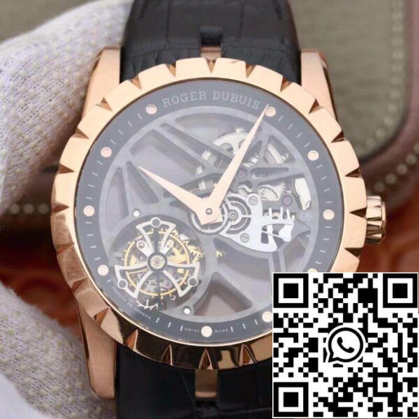 1 211 861850c4 c263 426c bcab f8ab5ab0039f Roger Dubuis Excalibur RDDBEX0392 1:1 Best Edition Swiss Tourbillon Musta nahkahihna