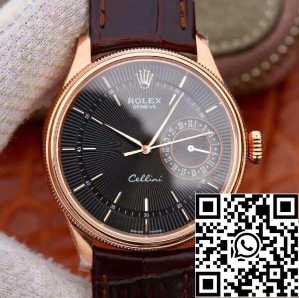 1 216 Rolex Celini 50515 MKS фабрика мъже часовници 1: 1 най-доброто издание швейцарски ETA2836 черен циферблат