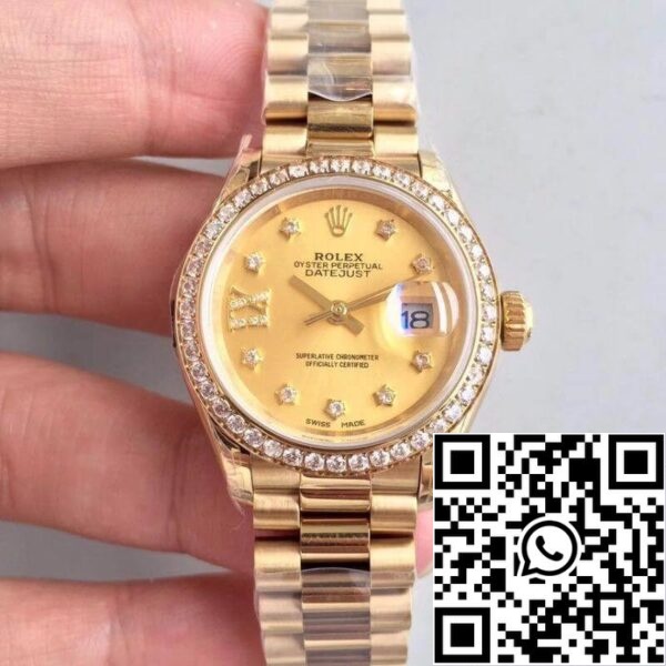 1 21 f981fe21 a3ce 44ad abb6 e11946480d9e Rolex Lady Datejust 28mm 279138RBR 1:1 Best Edition Swiss ETA2824 Gold Wrapped