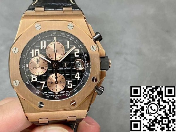 1 22 ee345da0 c1bd 4124 bcce 1ad07ee2d29b Audemars Piguet Royal Oak Offshore 26470OR.OO.A002CR.02 1:1 Best Edition APF Factory Musta kellotaulu