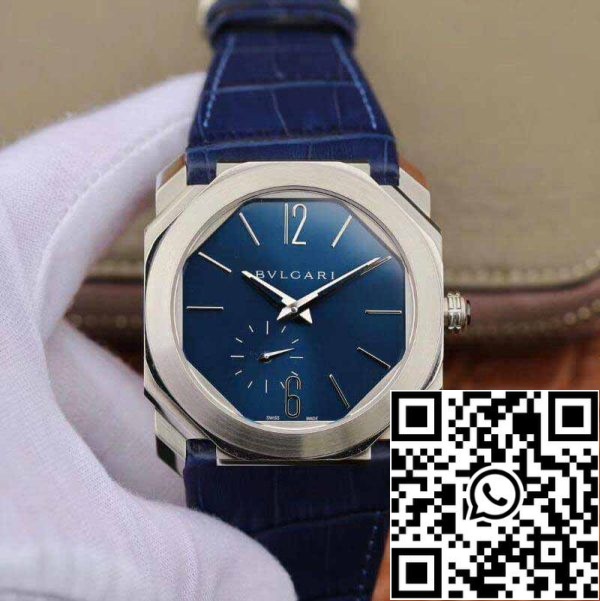 1 230 Bvlgari Octo Finissimo ekstra tanek avtomatski 103035 Blue Dial moške ure 1: 1 Najboljša izdaja švicarski BVL193