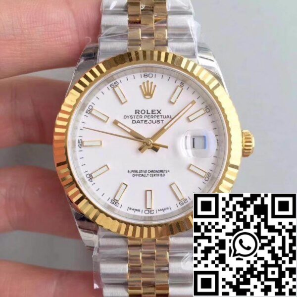 1 235 Rolex Datejust M126333-0016 EW gyári mechanikus órák 1:1 legjobb kiadású svájci ETA3255 fehér számlapú óra