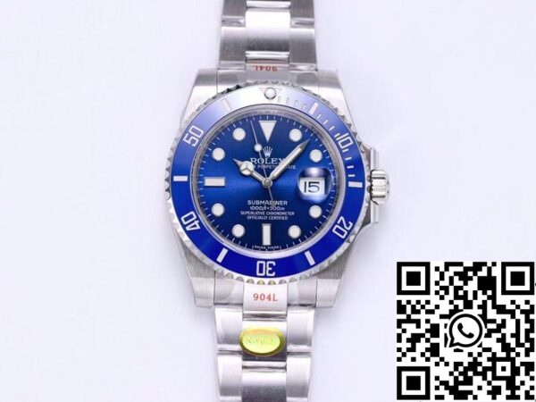 1 25 Rolex Submariner 116619LB-97209 1:1 Best Edition Noob Factory V12 Blue Dial Sveitsin liikettä