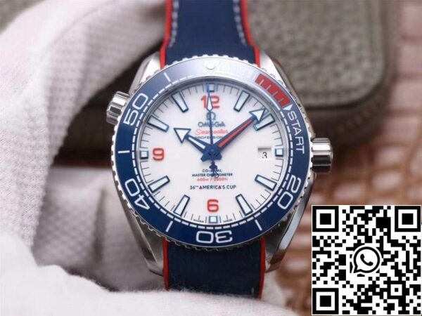 1 27 Omega Seamaster Planet Ocean 36ª America's Cup Edición Limitada 1:1 Mejor Edición VS Factory Esfera Blanca Suizo ETA8900