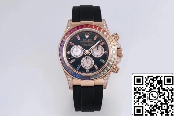 1 28 58a8763b 8e69 47eb 8a62 f3bdb7cc9a14 Rolex Daytona 116595RBOW 1:1 Best Edition BL Factory Rose Gold Swiss ETA4130