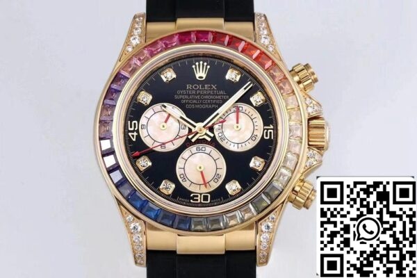 1 29 Rolex Daytona 116598RBOW 1:1 Best Edition BL Factory Yellow Gold Swiss ETA4130