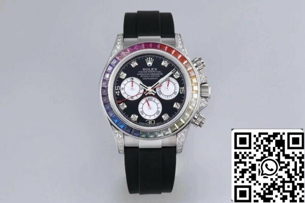 1 30 Rolex Daytona 116599RBOW 1:1 Best Edition BL Factory Schwarzes Zifferblatt Schweizer ETA4130