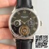 1 306 Patek Philippe Tourbillon Fase Lunar 1:1 Mejor Edición Tourbillon Suizo Esfera Negra