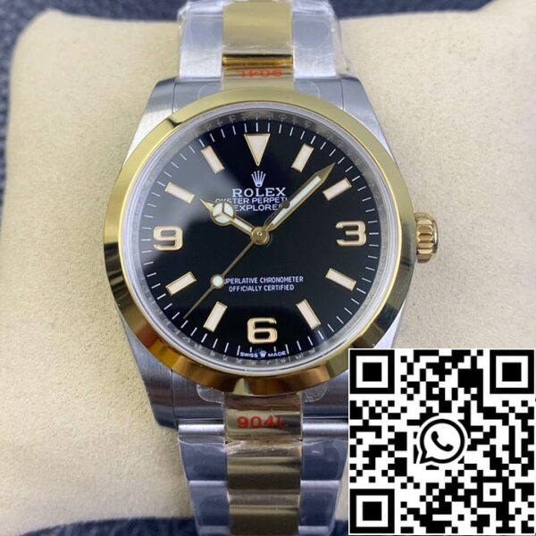 1 31 Rolex Explorer M124273-0001 1:1 Best Edition EW Factory Keltainen kultaa