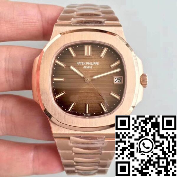 1 311 Patek Philippe Nautilus 5711/1R-001 PF Factory 1:1 Best Edition Swiss ETA324 Brown Textured Dial