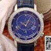 1 328 Patek Philippe Grand Complications 5102G TW Завод Мужчины Часы 1:1 Лучший Выпуск Швейцарский ETA240 Синий Циферблат