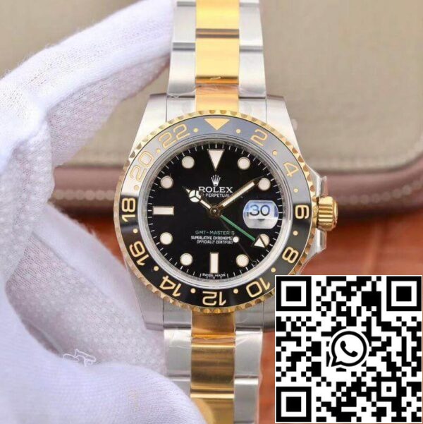 1 33 7a50b02f a77c 4e76 b75c 2d9e2881b04b Rolex GMT Master II 116713 LN 40mm EW Factory 1:1 Best Edition Swiss ETA2836 Ανοξείδωτο χάλυβα βραχιόλι δύο τόνων