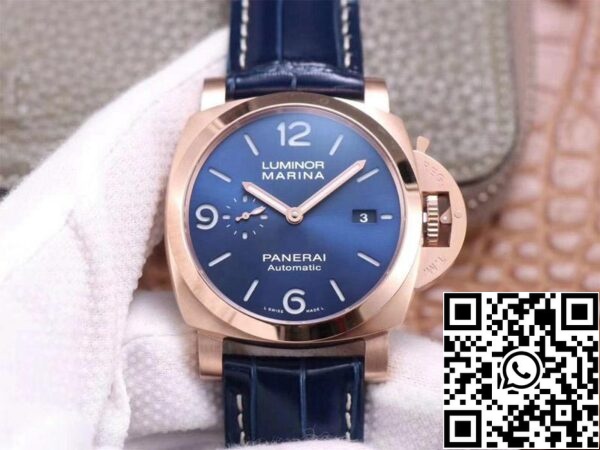 1 39 51bd2feb ddb6 4f0f a319 701f8d05a397 Panerai Luminor Marina Goldtech PAM01112 1:1 Best Edition VS Factory Blue Dial Sveitsin P9010