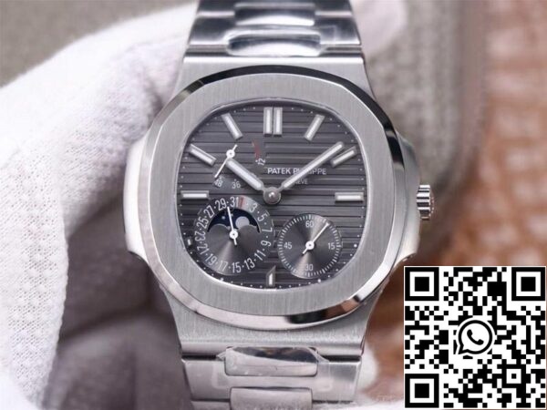 1 3 bafdb1e6 def0 4b19 8441 c13d7d5003cd Patek Philippe Nautilus 5712/1A-001 1:1 Best Edition PF Factory szürke számlap svájci órajel