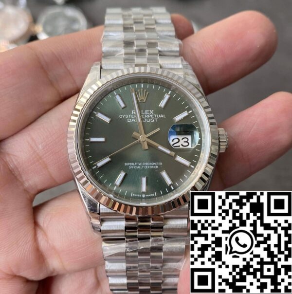 1 44 skaliert Rolex Datejust M126234-0051 36MM 1:1 Best Edition VS Fabrik Stahlband