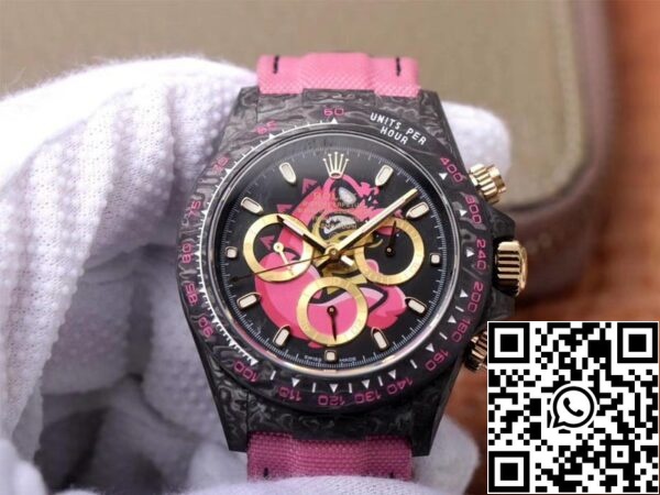 1 48 Rolex Daytona Cosmos Roze Ontplofte Draak 1:1 Beste Editie WWF Fabrieks Zwitsers ETA7750