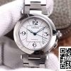 1 50 Cartier Pasha W31074M7 1:1 Най-добро издание V9 Фабрика бял циферблат швейцарски Cal.049