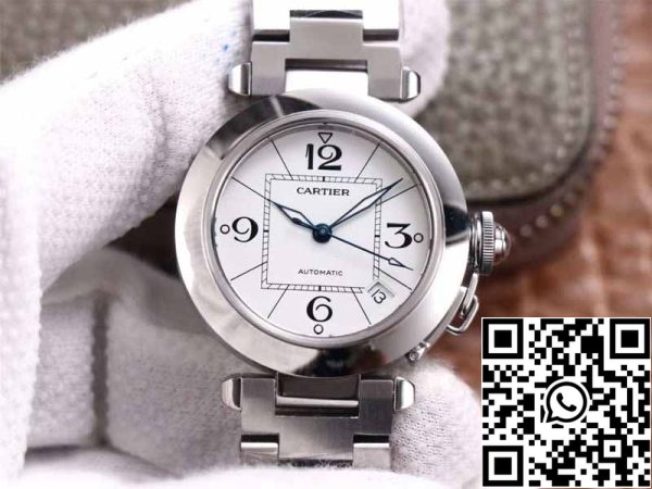 1 50 Cartier Pasha W31074M7 1:1 Migliore Edizione V9 Fabbrica Quadrante Bianco Svizzero Cal.049