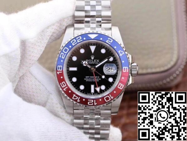 1 53 6bfee827 7c51 4d49 8562 e815efaf4db3 Rolex GMT-Master II 126710BLRO GM Factory 1:1 Best Edition Zwitserse ETA2836 Zwarte wijzerplaat