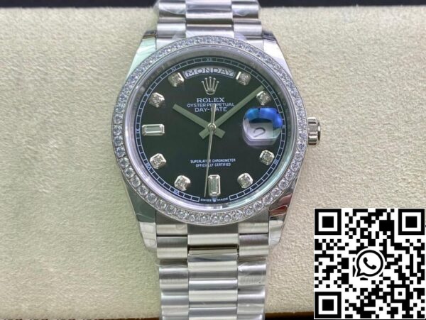 1 56 Rolex Day Date 118346 36MM 1:1 Paras painos EW Factory Musta soittaa