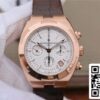 1 577 Vacheron Constantin Overseas 5500V/000R-B074 8F Fabriek 1:1 Beste uitgave Zwitserse ETA7750 Zilveren wijzerplaat