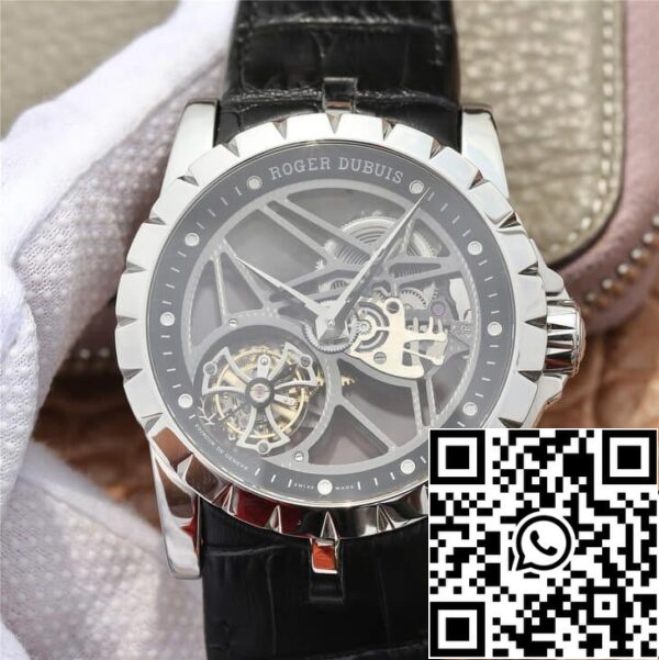 1 58 Roger Dubuis Excalibur RDDBEX0260 1:1 Best Edition JB Factory Skeleton Tourbillon Dial