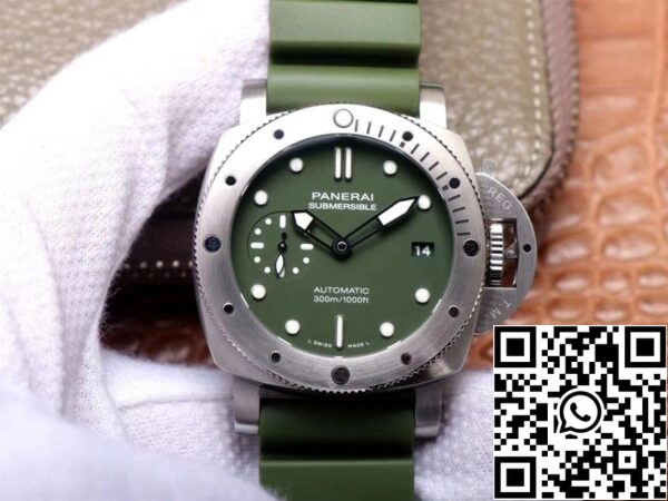 1 58 50fdf5a2 b4dc 4f97 bfe7 1d42ad4fb0b5 Panerai Submersible PAM01055 1:1 Best Edition VS Factory Green Dial Swiss P9000