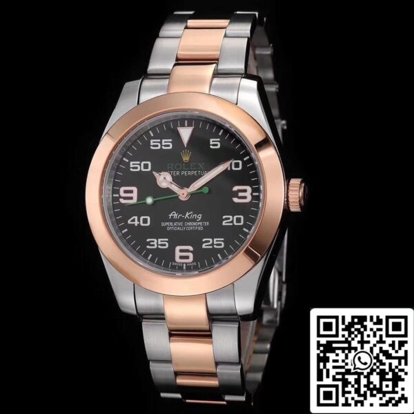 1 58 ac49af97 c289 4cea a91b 4fa860105def Rolex Air-King 116900 JF Factory 1:1 Best Edition Swiss ETA3131 Rose Gold